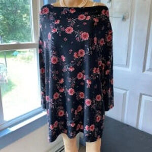 Croft&Barrow Boho Floral Summer Beach Casual Blouse Women plus size 3X Stretch